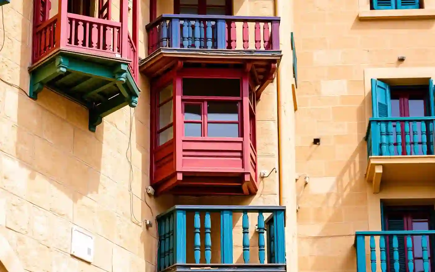 Traditional Maltese balconies